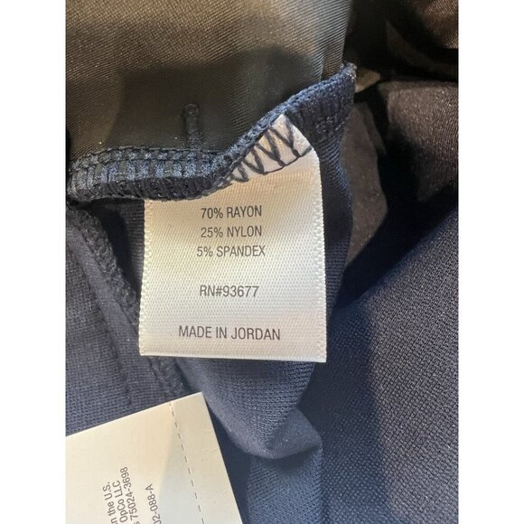 St John’s Bay Wide Leg Comfort Waist Knit Pull On Pants Medium Tall Navy Blue - Picture 12 of 13